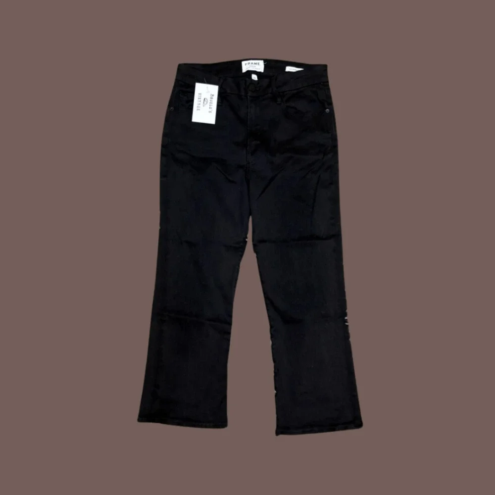 FRAME Le Crop Bootcut Jeans | Herring Black | Size 30 | Premium Denim - Picture 1 of 5